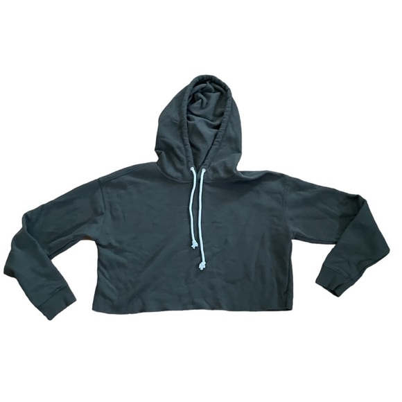 Wild Fable Olive Green Cropped Hoodie Size Extra Small - Picture 4 of 6